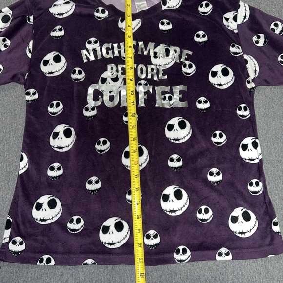 Nightmare Before Christmas 'Nightmare Before Coffee' PJ Top Size S Sleep Shirt - Picture 6 of 6